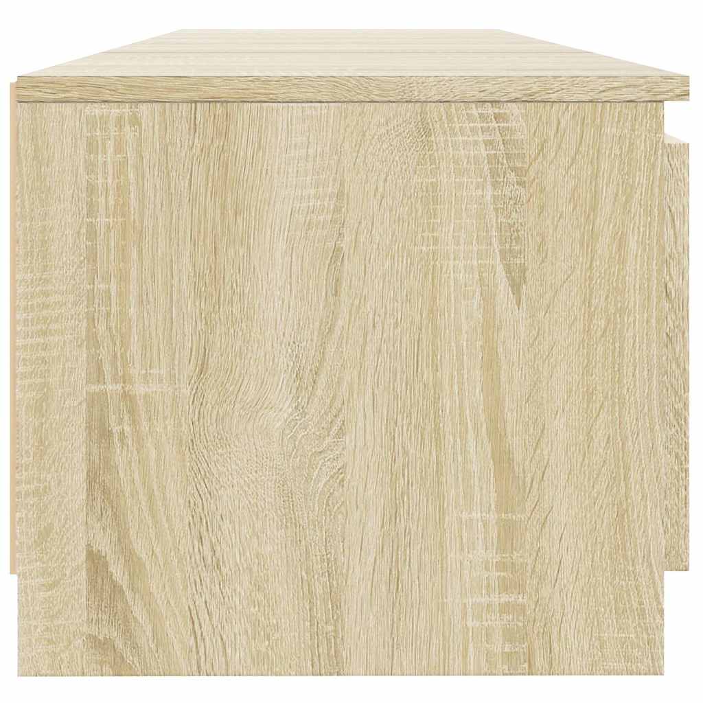 TV Cabinet with LED Lights Sonoma Oak 140x40x36 cm
