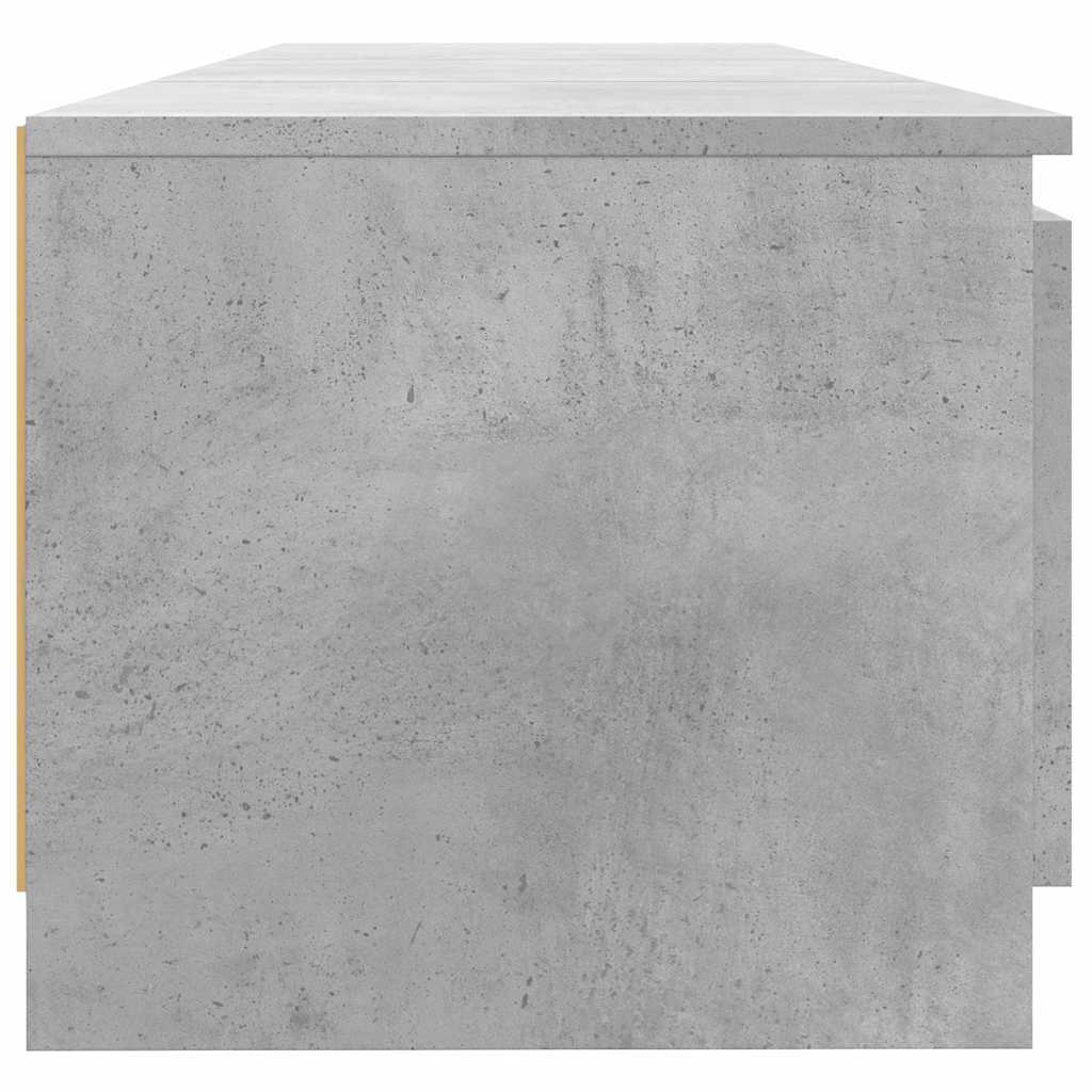 TV Cabinet with LED Lights Concrete Grey 140x40x36 cm