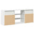 TV Cabinet with LED Lights White 120x30x50 cm