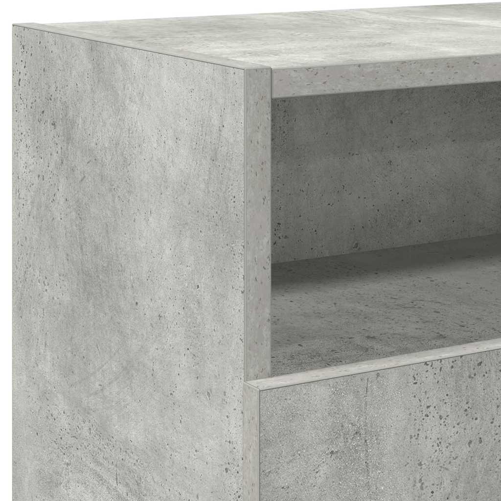 TV Cabinet with LED Lights Concrete Grey 120x30x50 cm