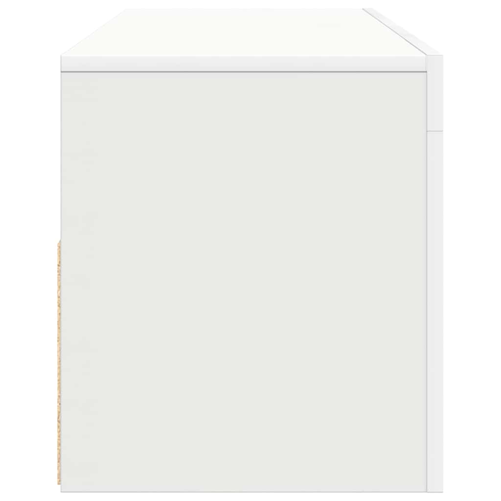 TV Cabinet with LED Lights White 120x35x40 cm