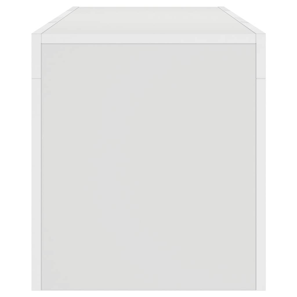 TV Cabinet with LED Lights White 120x35x40 cm