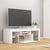 TV Cabinet with LED Lights White 120x35x40 cm