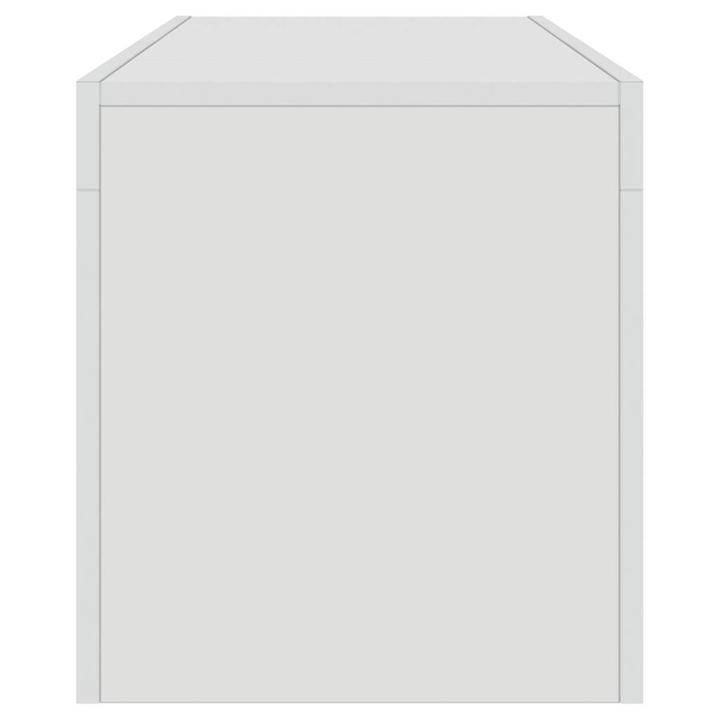 TV Cabinet with LED Lights High Gloss White 120x35x40 cm