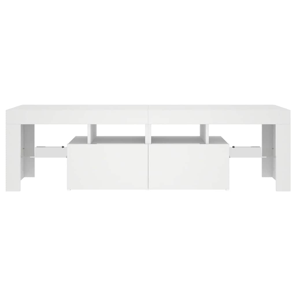 TV Cabinet with LED Lights White 140x36.5x40 cm