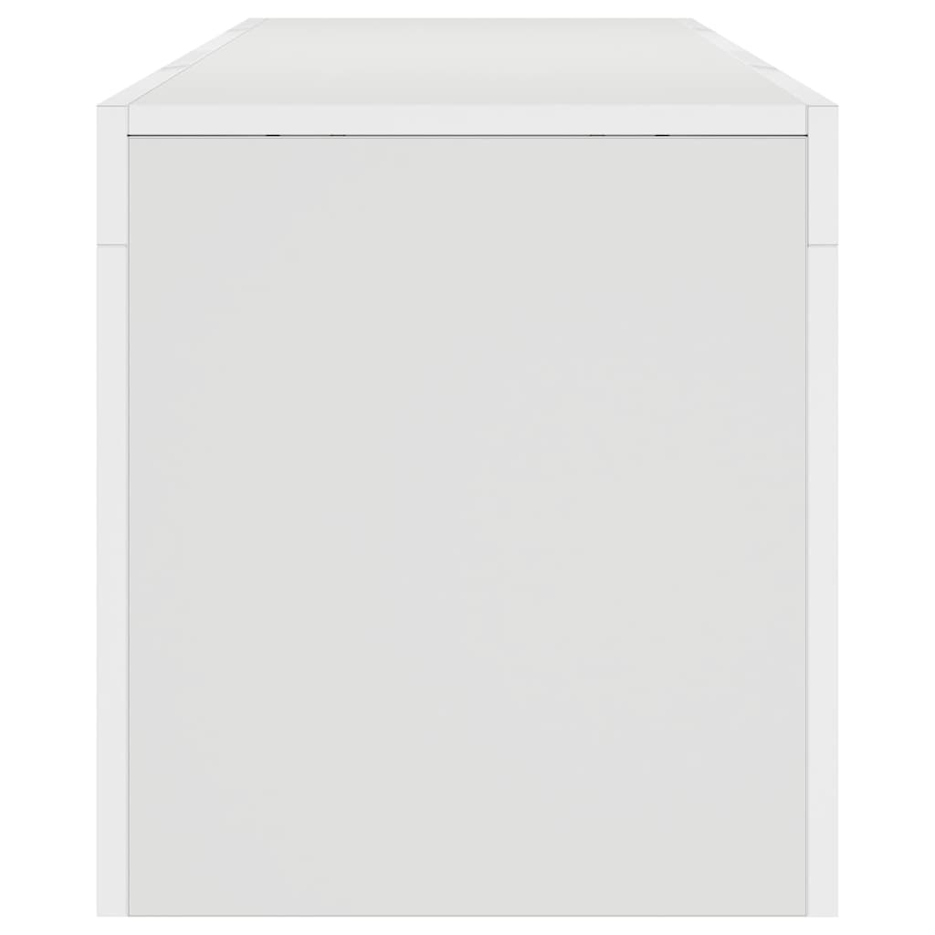 TV Cabinet with LED Lights White 140x36.5x40 cm