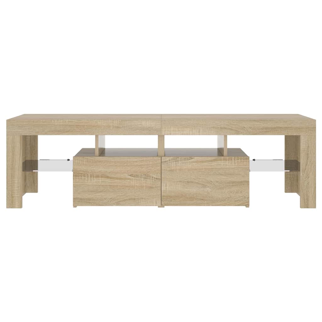 TV Cabinet with LED Lights Sonoma Oak 140x36.5x40 cm
