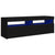 TV Cabinet with LED Lights Black 120x35x40 cm