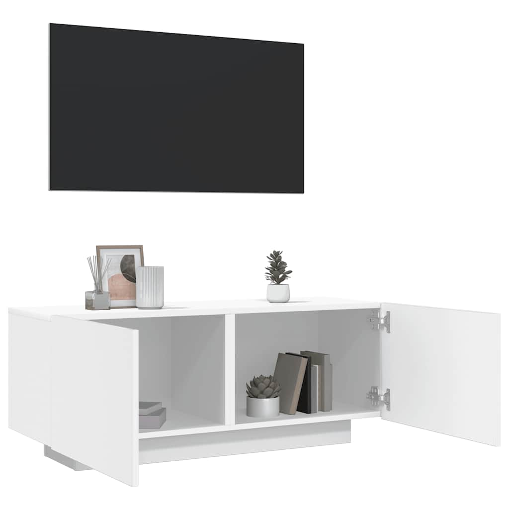 TV Cabinet White 100x35x40 cm Engineered Wood