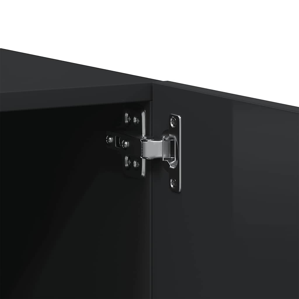 TV Cabinet High Gloss Black 100x35x40 cm Engineered Wood