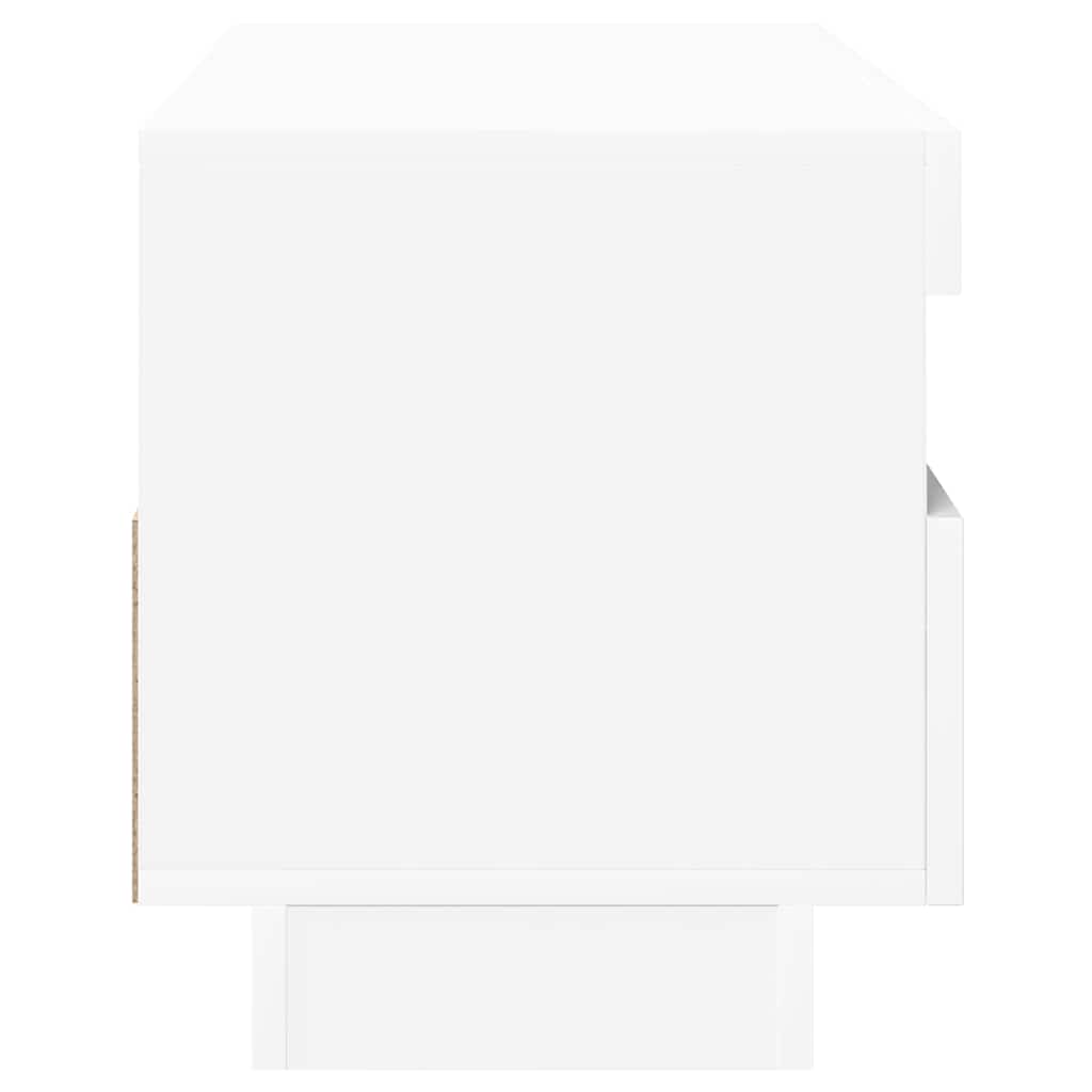 TV Cabinet with LED Lights White 100x35x40 cm
