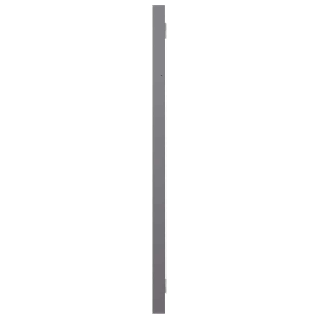 Bathroom Mirror High Gloss Grey 60x1.5x37 cm Engineered Wood