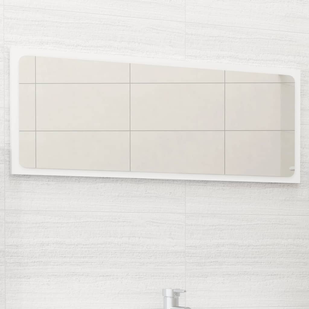 Bathroom Mirror White 90x1.5x37 cm Engineered Wood