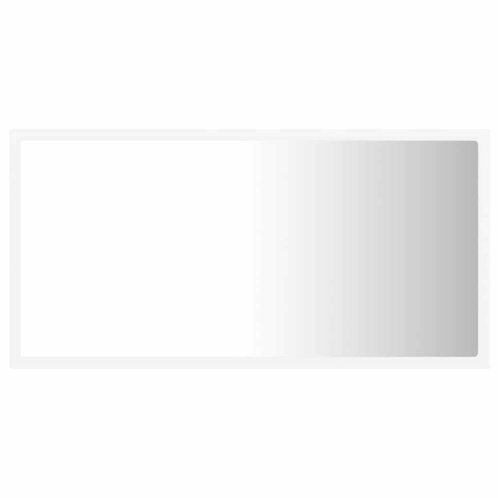LED Bathroom Mirror White 80x8.5x37 cm Acrylic