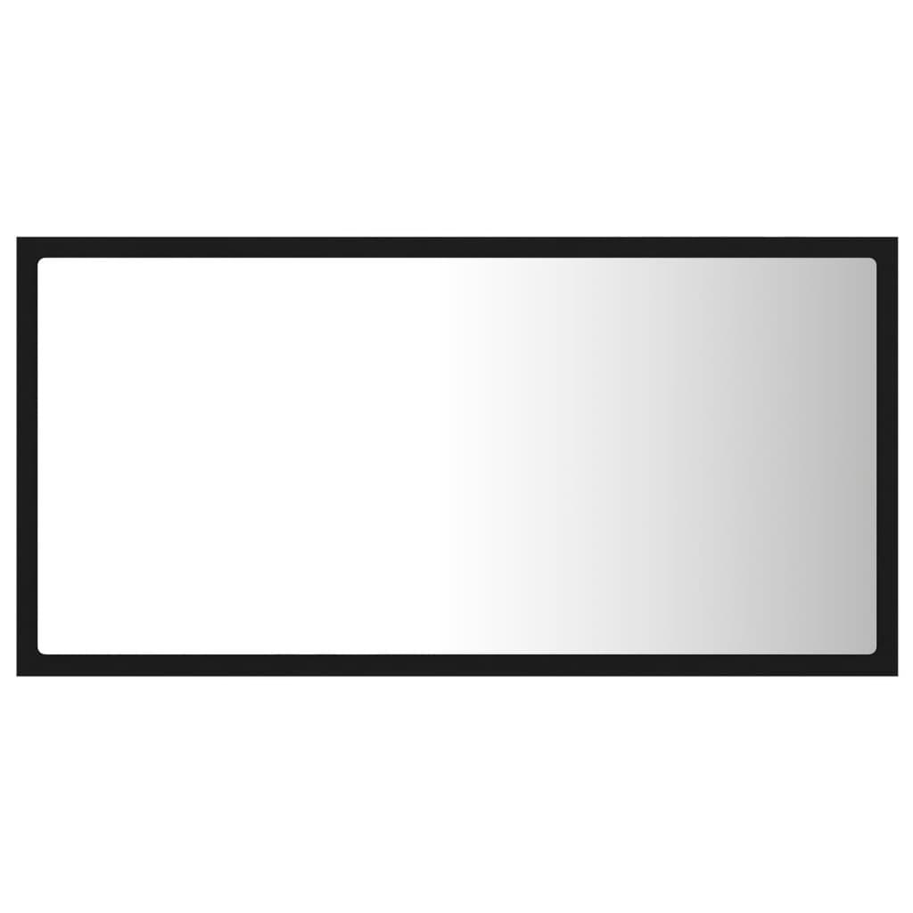 LED Bathroom Mirror Black 80x8.5x37 cm Acrylic