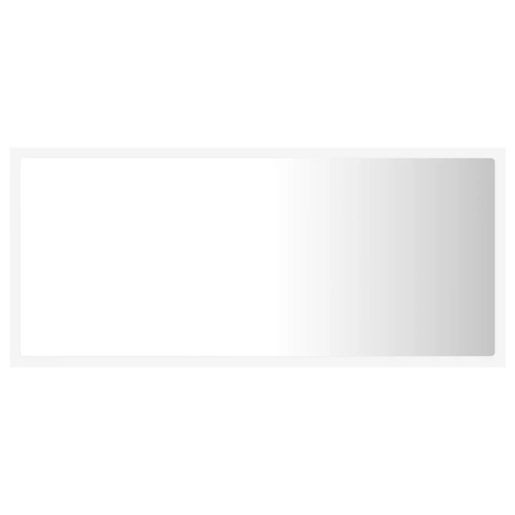 LED Bathroom Mirror White 90x8.5x37 cm Acrylic