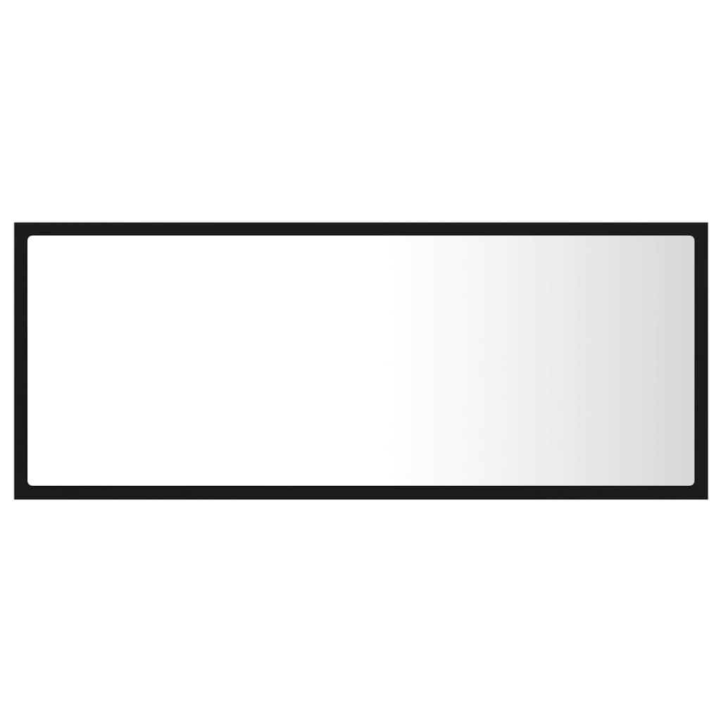 LED Bathroom Mirror Black 100x8.5x37 cm Acrylic