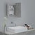 LED Bathroom Mirror Cabinet Concrete Grey 40x12x45 cm Acrylic
