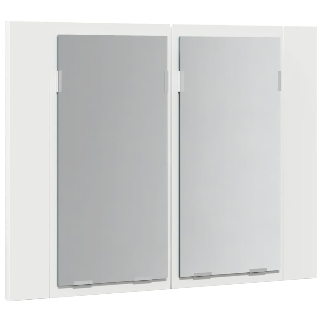 LED Bathroom Mirror Cabinet White 60x12x45 cm Acrylic