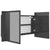 LED Bathroom Mirror Cabinet High Gloss Grey 80x12x45 cm Acrylic