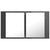 LED Bathroom Mirror Cabinet High Gloss Grey 80x12x45 cm Acrylic