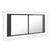 LED Bathroom Mirror Cabinet High Gloss Grey 100x12x45 cm Acrylic