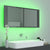 LED Bathroom Mirror Cabinet High Gloss Grey 100x12x45 cm Acrylic