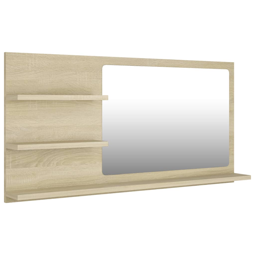 Bathroom Mirror Sonoma Oak 90x10.5x45 cm Engineered Wood