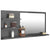 Bathroom Mirror High Gloss Grey 90x10.5x45 cm Engineered Wood