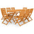 9 Piece Folding Garden Dining Set Solid Wood Acacia