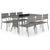 7 Piece Garden Dining Set Poly Rattan Anthracite & Grey