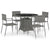 5 Piece Garden Dining Set Poly Rattan Anthracite & Grey