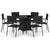 7 Piece Garden Dining Set Poly Rattan Black