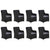 9 Piece Garden Dining Set Poly Rattan Black