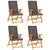 5 Piece Garden Dining Set with Grey Cushions Solid Teak Wood