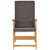 5 Piece Garden Dining Set with Grey Cushions Solid Teak Wood