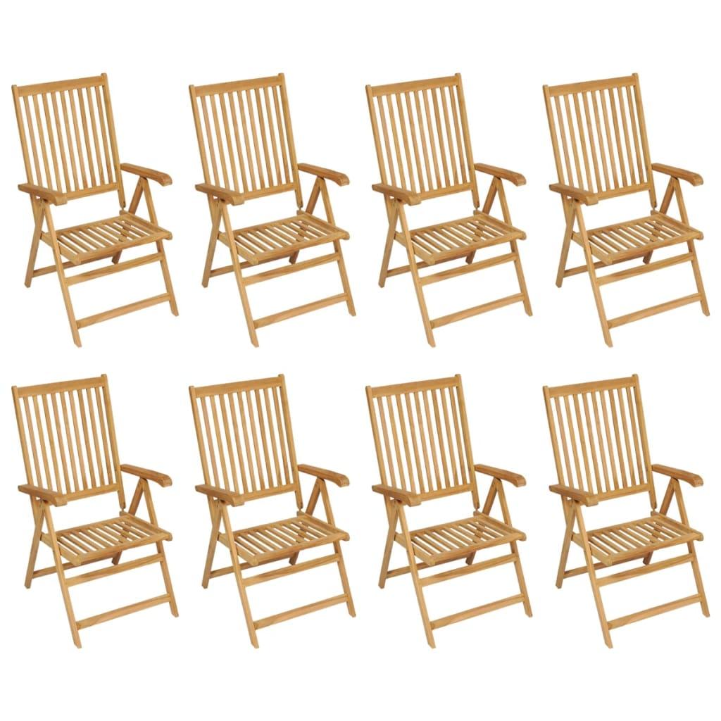 9 Piece Garden Dining Set Solid Teak Wood