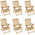 7 Piece Garden Dining Set Solid Teak Wood