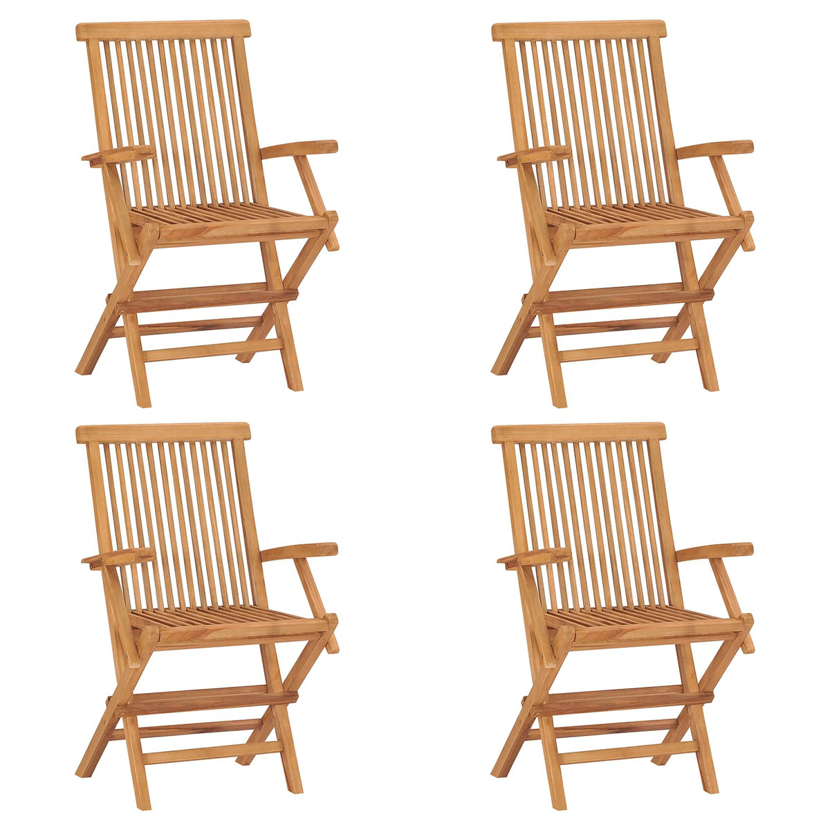 5 Piece Garden Dining Set Solid Teak Wood