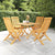 5 Piece Garden Dining Set Solid Teak Wood