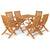 7 Piece Garden Dining Set Solid Teak Wood