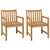 3 Piece Garden Dining Set Solid Teak Wood