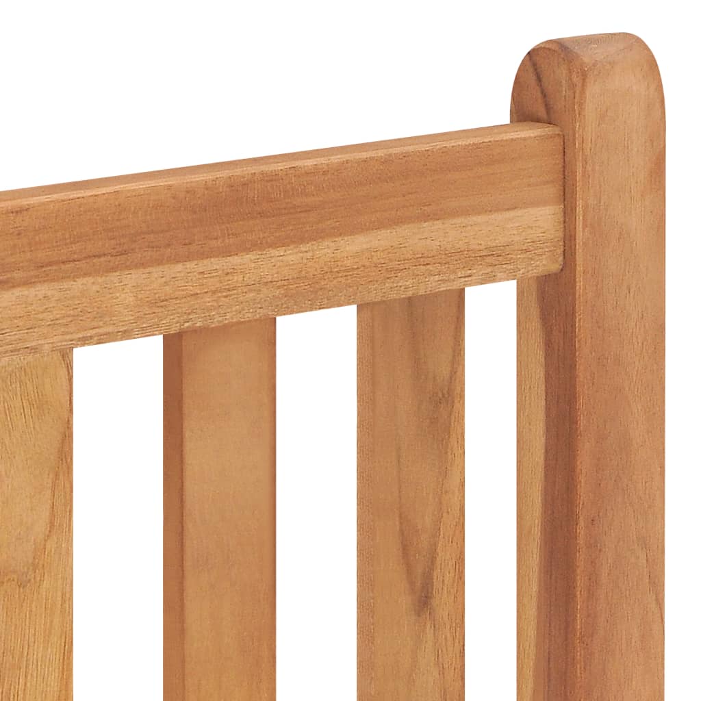 5 Piece Garden Dining Set 140x80 cm Solid Teak Wood