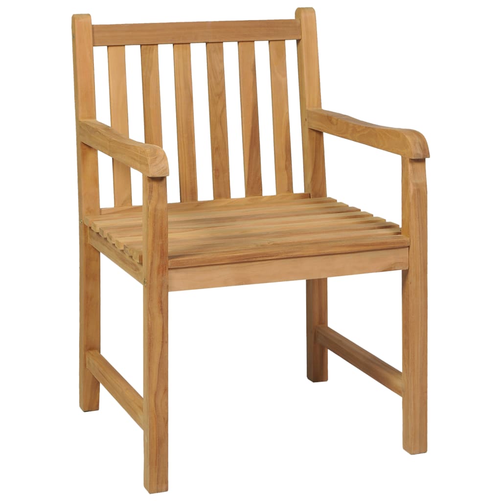 5 Piece Garden Dining Set 150x90 cm Solid Teak Wood