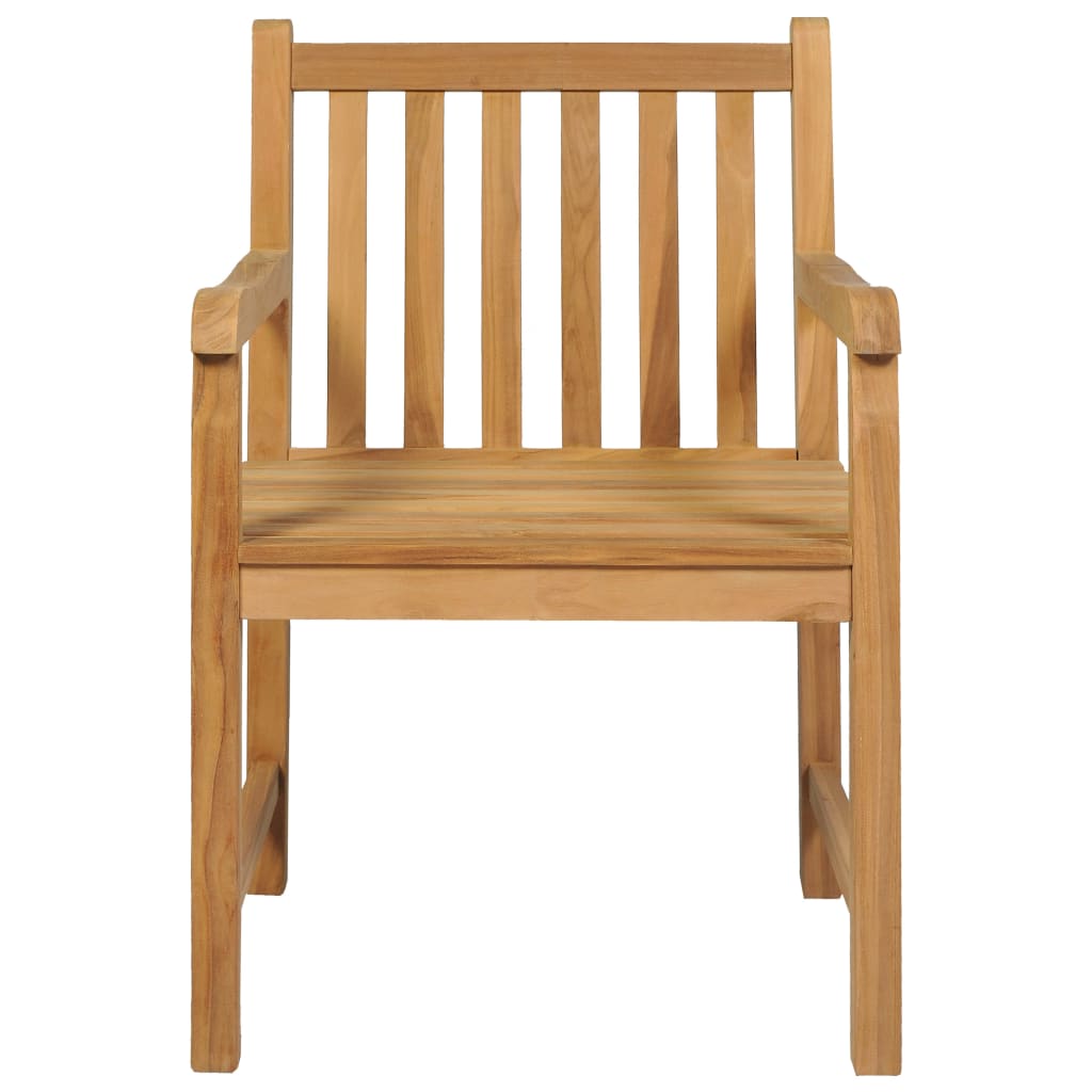 5 Piece Garden Dining Set 150x90 cm Solid Teak Wood