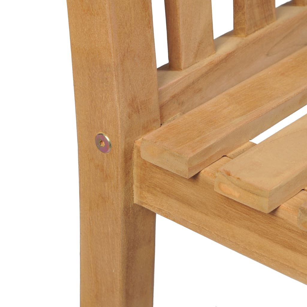 5 Piece Garden Dining Set 150x90 cm Solid Teak Wood