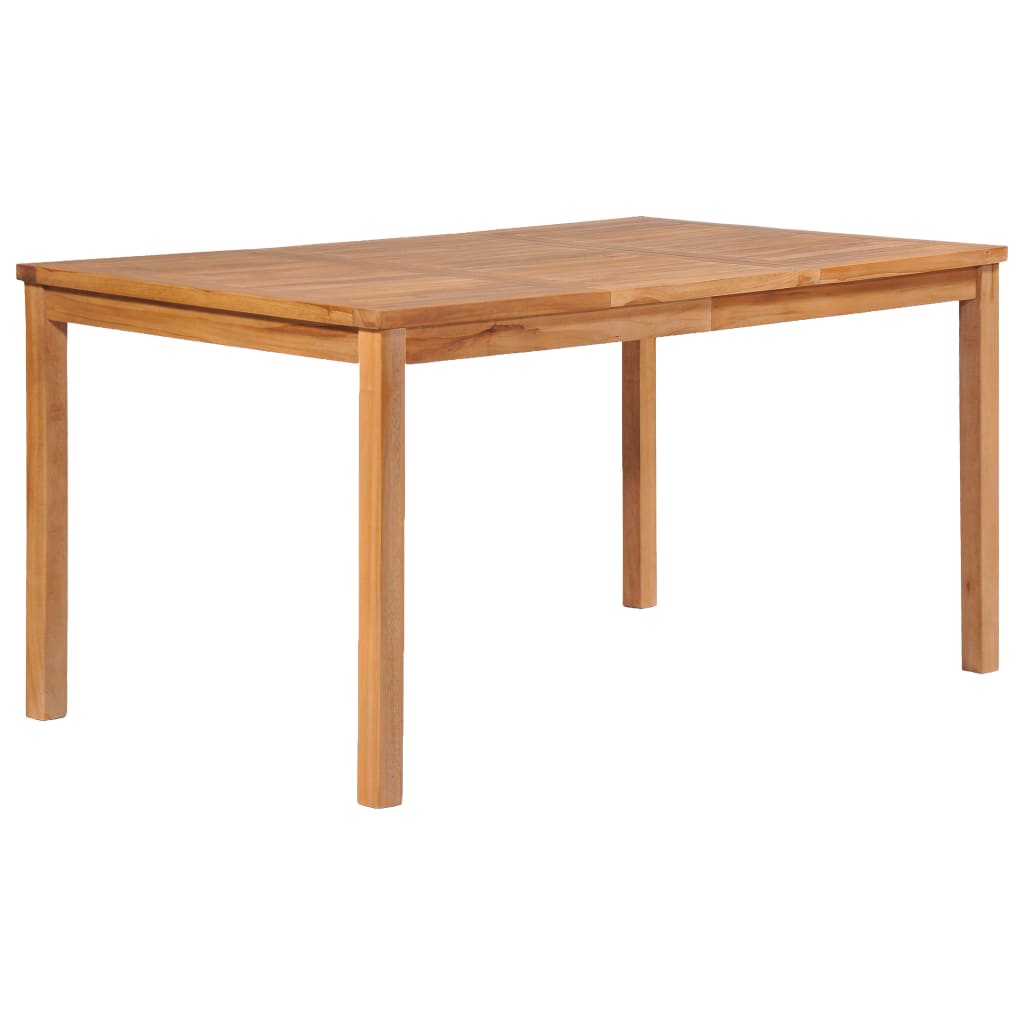 5 Piece Garden Dining Set 150x90 cm Solid Teak Wood