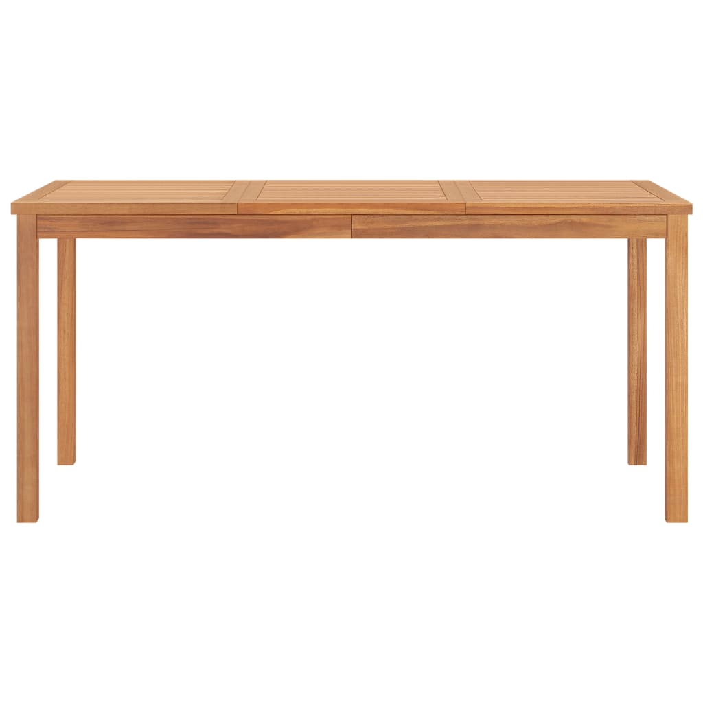 5 Piece Garden Dining Set 160x80 cm Solid Teak Wood