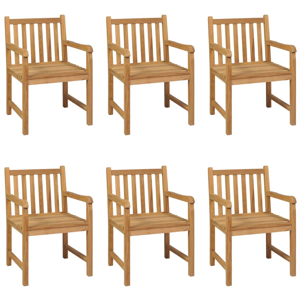 7 Piece Garden Dining Set 160x80 cm Solid Teak Wood