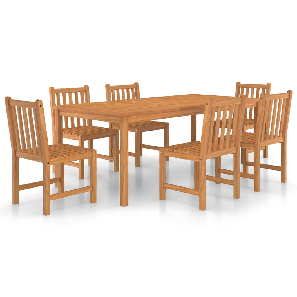 7 Piece Garden Dining Set 200x100 cm Solid Teak Wood